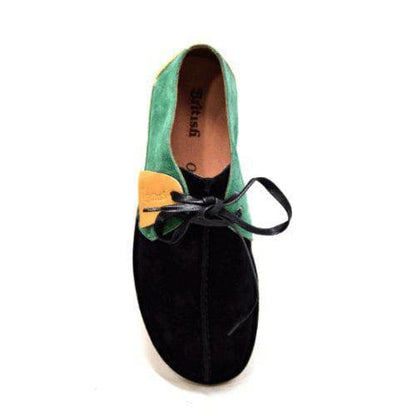 BritiSh Walkers Kingston Men’s Jamaica Green–Yellow–Black Split - Toe Leather & Suede Shoes – Handcrafted Island Heritage Luxury With Bold Cultural Flair Shoes by British Walkers – Don't Panic Shoes