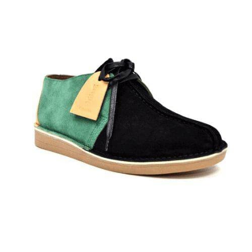BritiSh Walkers Kingston Men’s Jamaica Green–Yellow–Black Split - Toe Leather & Suede Shoes – Handcrafted Island Heritage Luxury With Bold Cultural Flair Shoes by British Walkers – Don't Panic Shoes