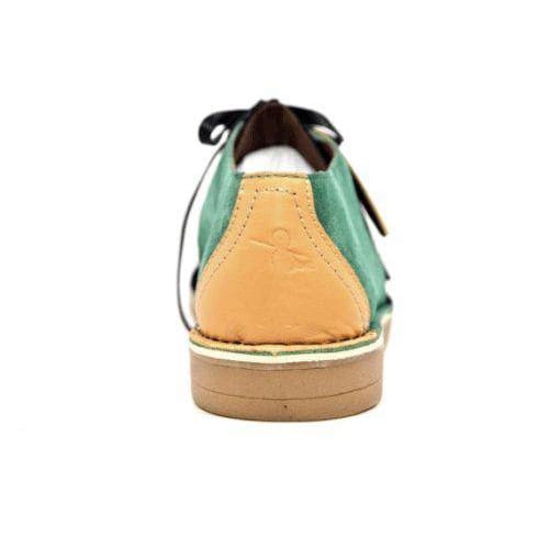 BritiSh Walkers Kingston Men’s Jamaica Green–Yellow–Black Split - Toe Leather & Suede Shoes – Handcrafted Island Heritage Luxury With Bold Cultural Flair Shoes by British Walkers – Don't Panic Shoes