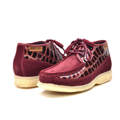 BritiSh Walkers Knicks Croc Men’s Exotic Crocodile Leather & Suede Chukka Boots – Handcrafted Urban Luxury With Bold Signature Style Shoes by British Walkers – Don't Panic Shoes