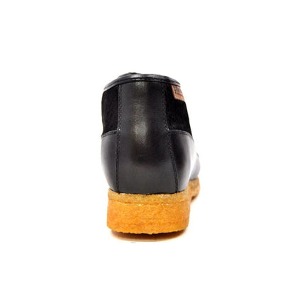 British Walkers Knicks Men's Black Leather And Pony Skin Shoes by British Walkers – Don't Panic Shoes