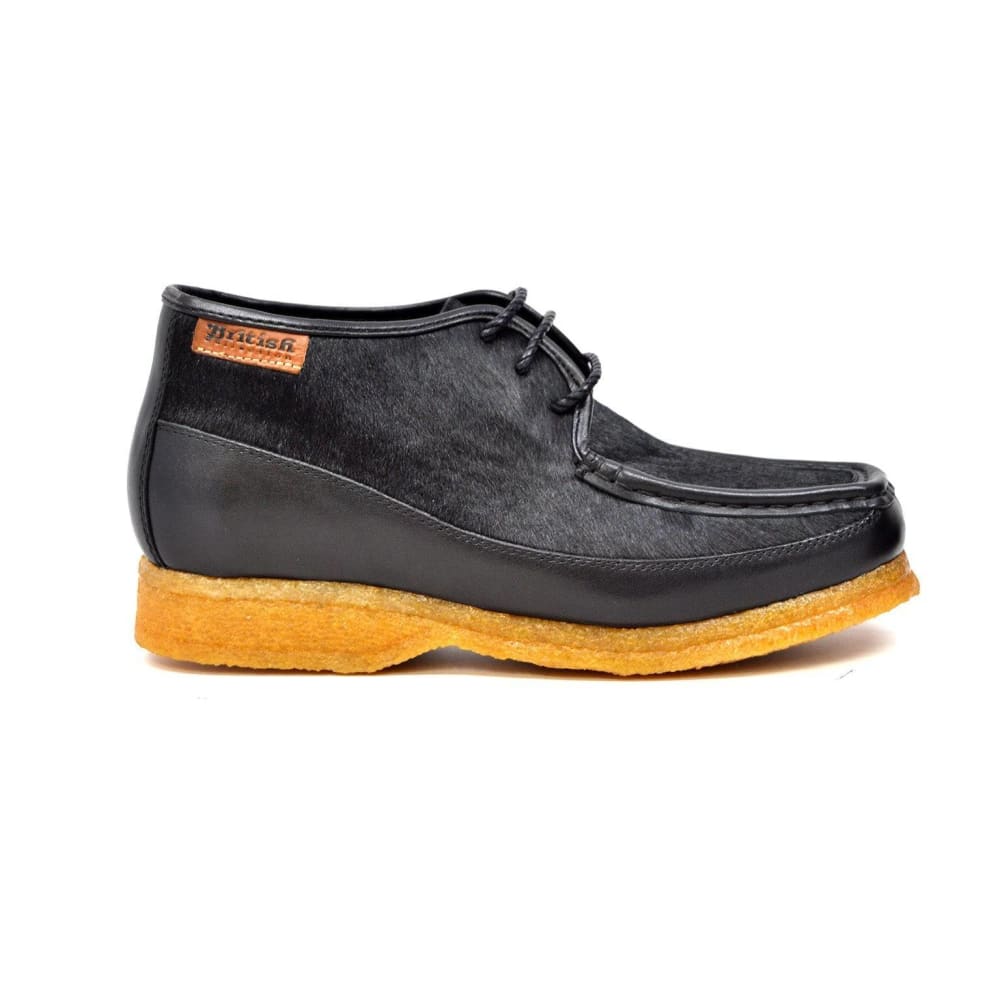 British Walkers Knicks Men’s Black Leather And Pony Skin