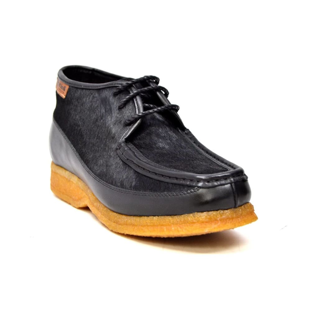 British Walkers Knicks Men’s Black Leather And Pony Skin