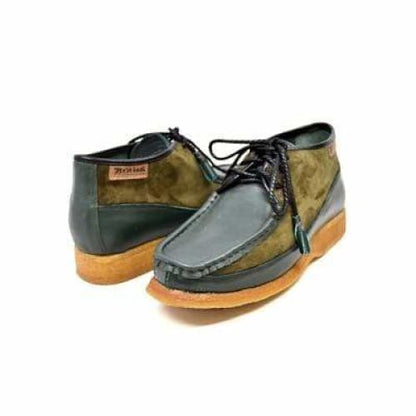 British Walkers Knicks Men's Green Suede And Leather Ankle Boots Shoes by British Walkers – Don't Panic Shoes