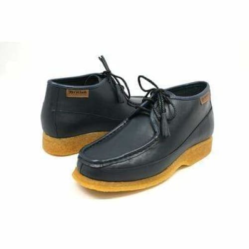 British Walkers Knicks Men's Navy Blue Leather Shoes by British Walkers – Don't Panic Shoes