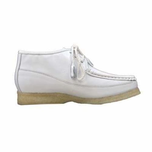 British Walkers Knicks Men's White Leather Lace Up Shoes by British Walkers – Don't Panic Shoes