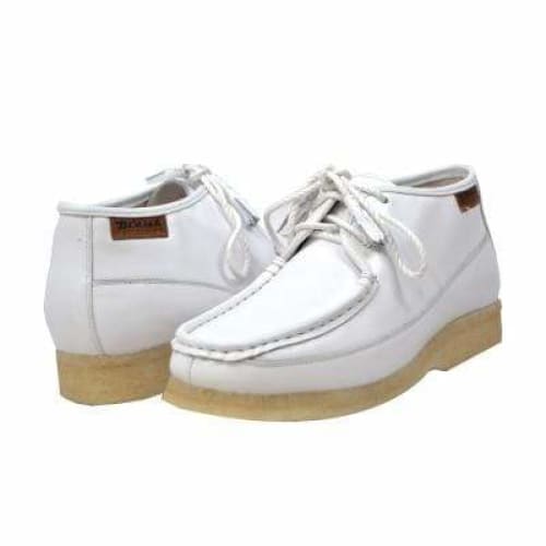British Walkers Knicks Men's White Leather Lace Up Shoes by British Walkers – Don't Panic Shoes