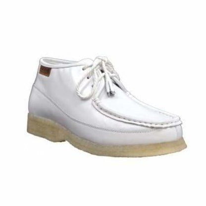 British Walkers Knicks Men's White Leather Lace Up Shoes by British Walkers – Don't Panic Shoes