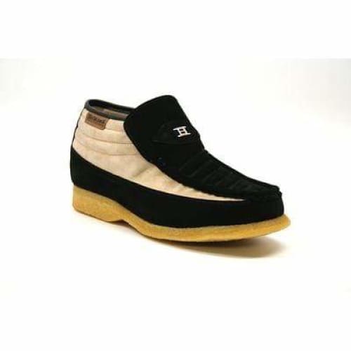 British Walkers Liberty Men's Black and Tan Suede Slip On Ankle Boots