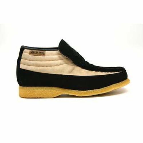 British Walkers Liberty Men's Black and Tan Suede Slip On Ankle Boots