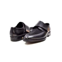 Thumbnail for British Walkers Master Men’s Black Leather Velcro Loafers