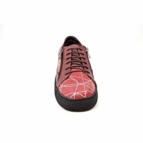 British Walkers Men's Red Snake Skin Leather W Linear Design Shoes by British Walkers – Don't Panic Shoes