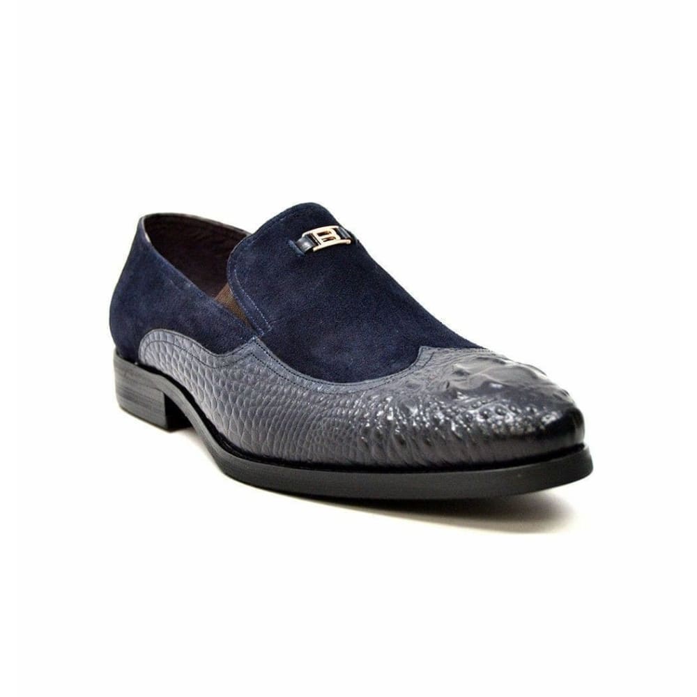 British Walkers Men's Shiraz Navy Blue Leather Loafers