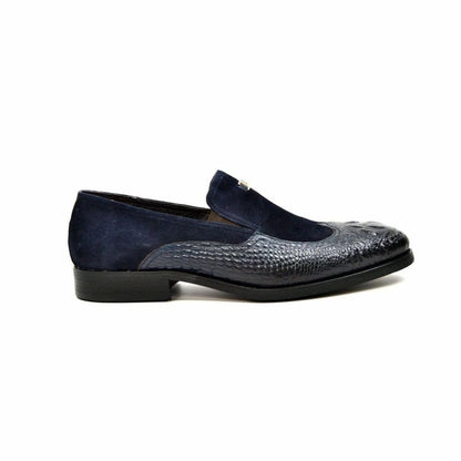 British Walkers Men's Shiraz Navy Blue Leather Loafers Shoes by British Walkers – Don't Panic Shoes