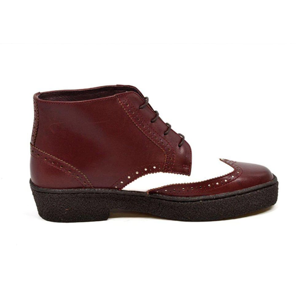 British Walkers Men's Wingtip Burgundy And White Shoes by British Walkers – Don't Panic Shoes