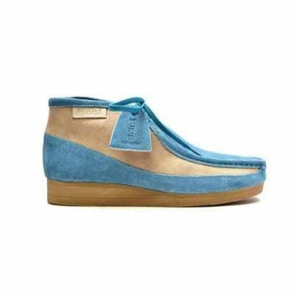 BritiSh Walkers New Castle – Blue & Beige Suede Men’s Chukka Boot | Smooth Two - Tone Craft With Modern Casual Style Shoes by British Walkers – Don't Panic Shoes