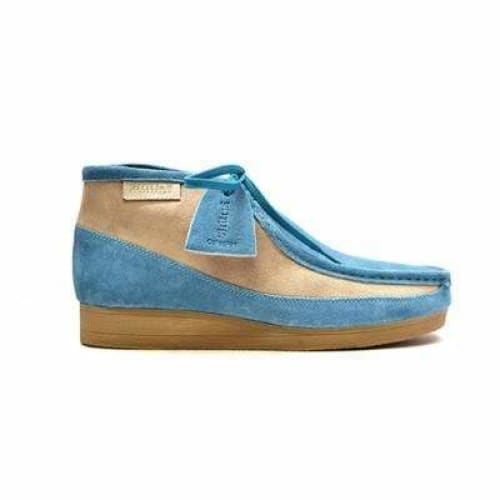 BritiSh Walkers New Castle – Blue & Beige Suede Men’s Chukka Boot | Smooth Two - Tone Craft With Modern Casual Style Shoes by British Walkers – Don't Panic Shoes