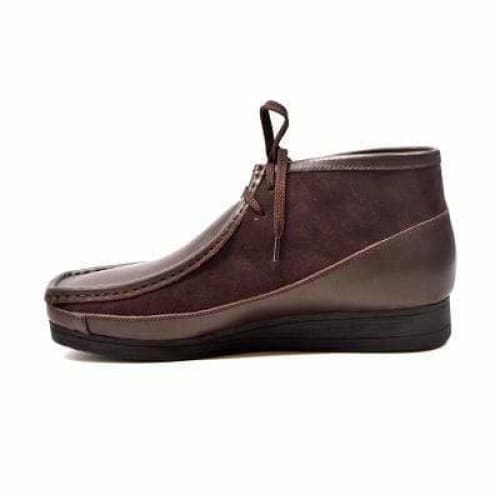 BritiSh Walkers New Castle – Brown Leather & Suede Men’s Chukka Boot | Classic Two - Tone Craft With Modern Refined Appeal Shoes by British Walkers – Don't Panic Shoes