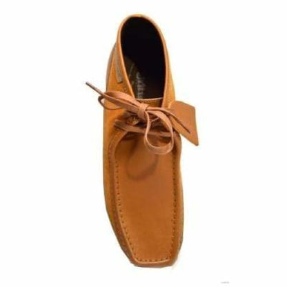 BritiSh Walkers New Castle – Cognac Suede & Leather Men’s Chukka Boot | Rich Two - Tone Craft With Heritage Luxury Style Shoes by British Walkers – Don't Panic Shoes