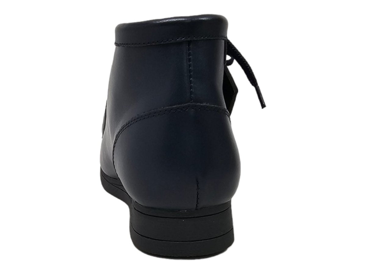 BritiSh Walkers New Castle – Dark Navy Blue Leather Men’s Chukka Boot | Deep - Tone Craft With Modern Luxe Comfort Three Quarters by British Walkers – Don't Panic Shoes