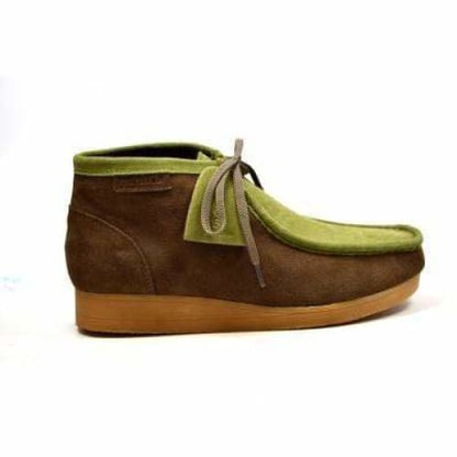 BritiSh Walkers New Castle – Forest Green & Olive Suede Men’s Chukka Boot | Earth - Tone Two - Tone Craft With Timeless Natural Style Shoes by British Walkers – Don't Panic Shoes