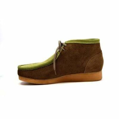 BritiSh Walkers New Castle – Forest Green & Olive Suede Men’s Chukka Boot | Earth - Tone Two - Tone Craft With Timeless Natural Style Shoes by British Walkers – Don't Panic Shoes