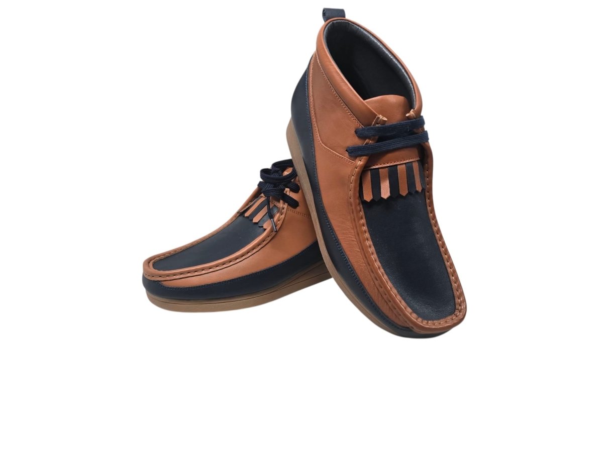 BritiSh Walkers New Castle – French Lambskin Men’s Moc - Toe Ankle Boot | Premium Heritage Craft With Soft Luxe Comfort Three Quarters by British Walkers – Don't Panic Shoes