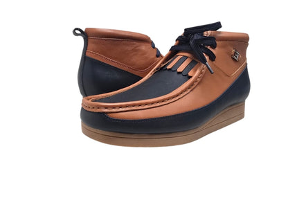 BritiSh Walkers New Castle – French Lambskin Men’s Moc - Toe Ankle Boot | Premium Heritage Craft With Soft Luxe Comfort Three Quarters by British Walkers – Don't Panic Shoes