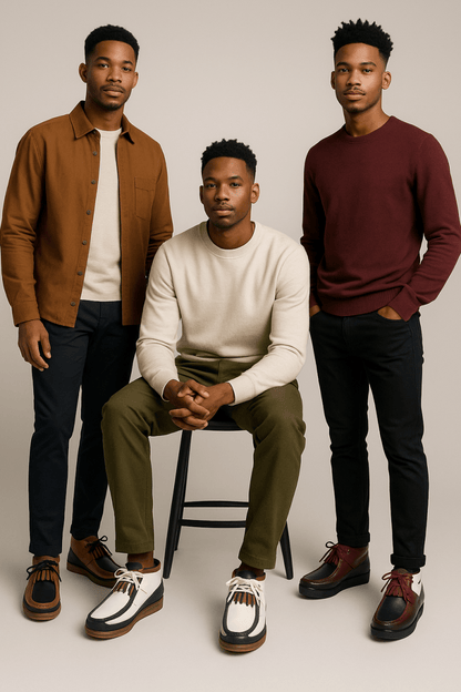 BritiSh Walkers New Castle – French Lambskin Men’s Moc - Toe Ankle Boot | Premium Heritage Craft With Soft Luxe Comfort Three Quarters by British Walkers – Don't Panic Shoes