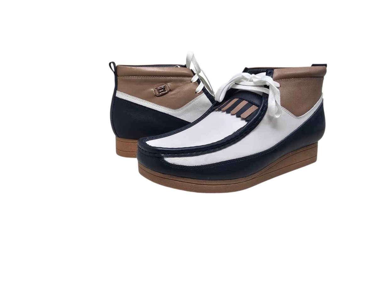 BritiSh Walkers New Castle – French Lambskin Men’s Moc - Toe Ankle Boot | Premium Heritage Craft With Soft Luxe Comfort Three Quarters by British Walkers – Don't Panic Shoes