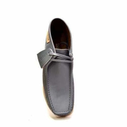 BritiSh Walkers New Castle – Gray Leather & Suede Men’s Chukka Boot | Modern Two - Tone Craft With Refined Urban Style Shoes by British Walkers – Don't Panic Shoes