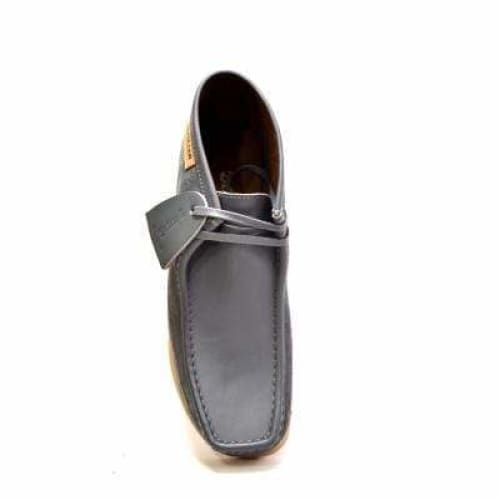 BritiSh Walkers New Castle – Gray Leather & Suede Men’s Chukka Boot | Modern Two - Tone Craft With Refined Urban Style Shoes by British Walkers – Don't Panic Shoes