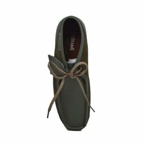 BritiSh Walkers New Castle – Green Leather & Suede Men’s Chukka Boot | Refined Two - Tone Craft With Modern Luxe Style Shoes by British Walkers – Don't Panic Shoes