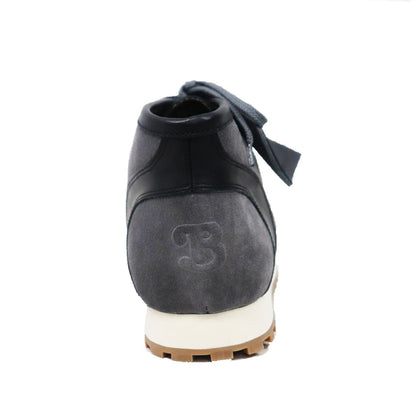 BritiSh Walkers New Castle Gt – Gray & Black Suede Men’s Chukka Boot | Modern - Sole Two - Tone Craft With Signature Gt Style Shoes by British Walkers – Don't Panic Shoes