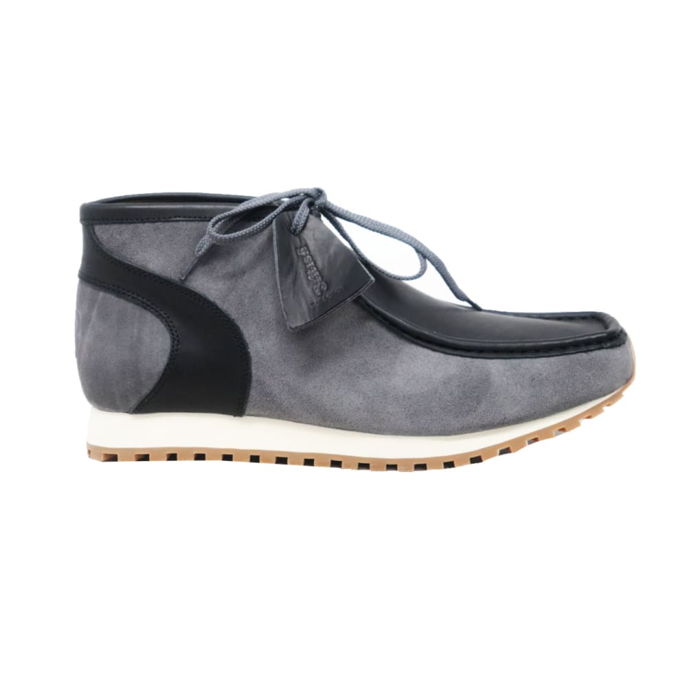 BritiSh Walkers New Castle Gt – Gray & Black Suede Men’s Chukka Boot | Modern - Sole Two - Tone Craft With Signature Gt Style Shoes by British Walkers – Don't Panic Shoes