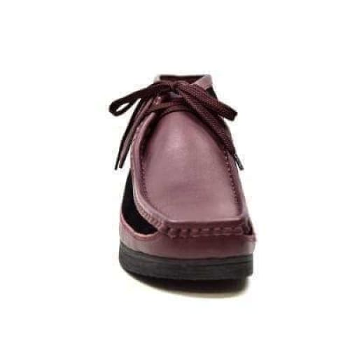 BritiSh Walkers New Castle Men’s Burgundy & Black Leather & Suede Chukka Boots – HAndcrafted Dual - Tone Statement Of Refined Power and Modern British Luxury Shoes by British Walkers – Don't Panic Shoes