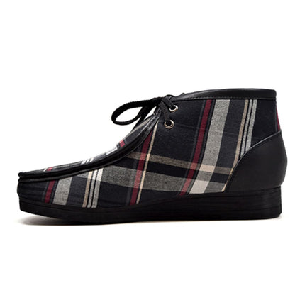 BritiSh Walkers New Castle – Multicolor Plaid Men’s Chukka Boot | Distinctive Pattern Craft With Modern Heritage Style Shoes by British Walkers – Don't Panic Shoes