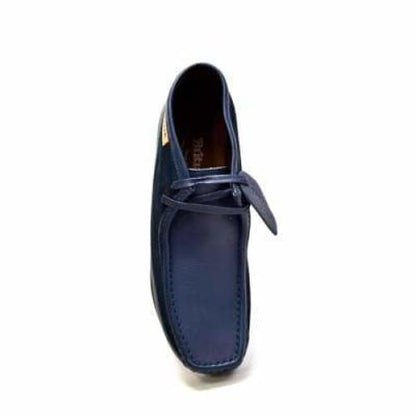 BritiSh Walkers New Castle – Navy Leather & Suede Men’s Chukka Boot | Sharp Two - Tone Craft With Modern British Style Shoes by British Walkers – Don't Panic Shoes