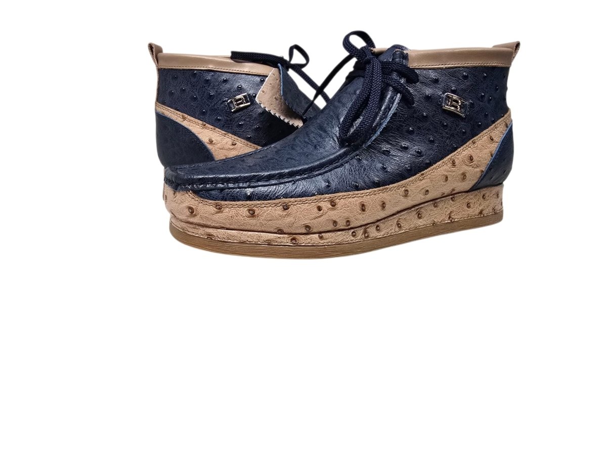 BritiSh Walkers New Castle – Ostrich Leather Men’s Chukka Boot | Premium Heritage Craft In An Exotic Luxe Edition Three Quarters by British Walkers – Don't Panic Shoes