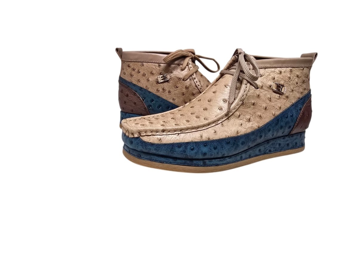 BritiSh Walkers New Castle – Ostrich Leather Men’s Chukka Boot | Premium Heritage Craft In An Exotic Luxe Edition Three Quarters by British Walkers – Don't Panic Shoes