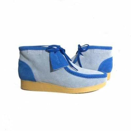 BritiSh Walkers New Castle – Powder Blue Suede Men’s Chukka Boot | Retro - Inspired Craft With Modern Luxe Appeal Shoes by British Walkers – Don't Panic Shoes