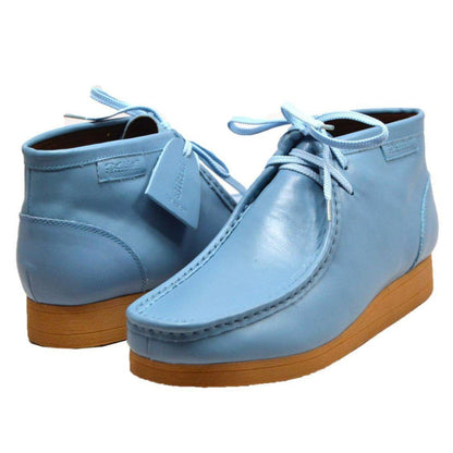 BritiSh Walkers New Castle – Sky Blue Leather Men’s Chukka Boot | Handcrafted Modern Luxury Shoes by British Walkers – Don't Panic Shoes
