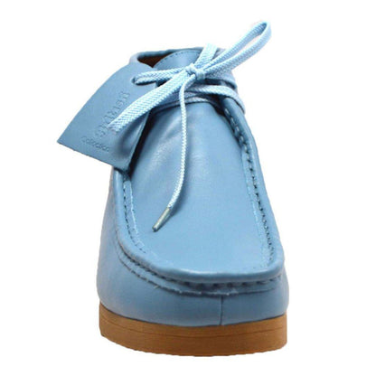 BritiSh Walkers New Castle – Sky Blue Leather Men’s Chukka Boot | Handcrafted Modern Luxury Shoes by British Walkers – Don't Panic Shoes