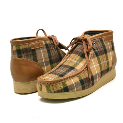 BritiSh Walkers New Castle – Tan Plaid Suede Men’s Chukka Boot | Vintage Pattern Craft With Modern Artisan Style Shoes by British Walkers – Don't Panic Shoes