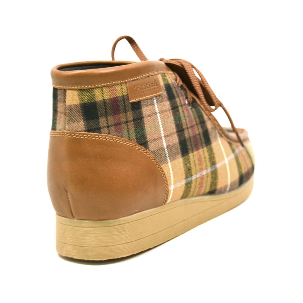 BritiSh Walkers New Castle – Tan Plaid Suede Men’s Chukka Boot | Vintage Pattern Craft With Modern Artisan Style Shoes by British Walkers – Don't Panic Shoes