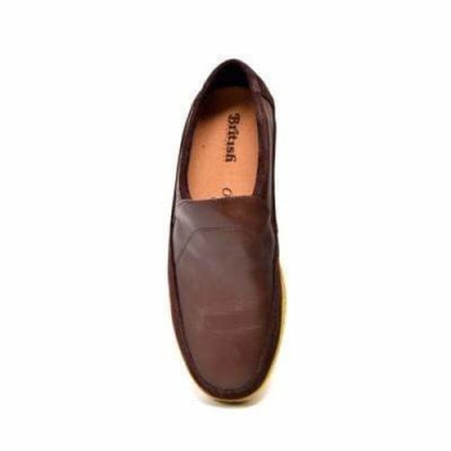British Walkers Norwich Bally Style Men's Brown Suede And Leather Slip Ons Shoes by British Walkers – Don't Panic Shoes