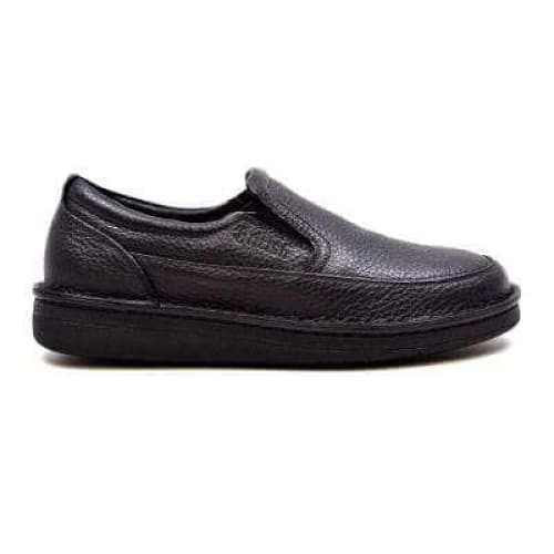 British Walkers Nottingham Men's Black Leather Leather Casual Slip On Shoes Shoes by British Walkers – Don't Panic Shoes