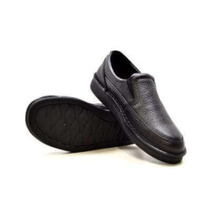 British Walkers Nottingham Men's Black Leather Leather Casual Slip On Shoes Shoes by British Walkers – Don't Panic Shoes