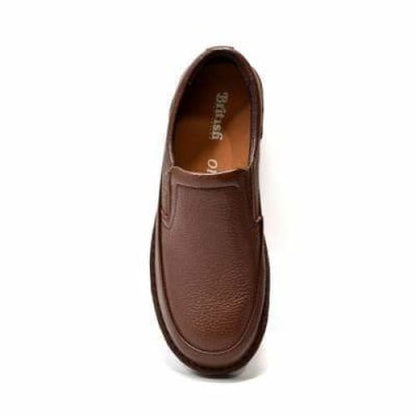British Walkers Nottingham Men's Brown Leather Casual Slip On Shoes Shoes by British Walkers – Don't Panic Shoes