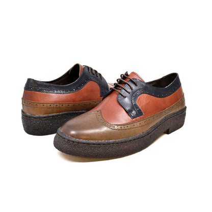 British Walkers Original Playboy Low Top Men's Three Tone Leather Wingtip Oxfords Shoes by British Walkers – Don't Panic Shoes